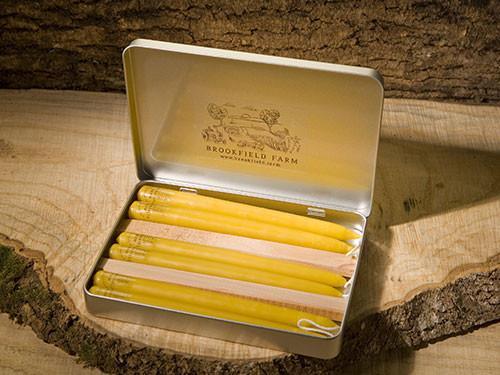 Gift Set 3 Pairs of Hand Dipped Brookfield Farm Pure 100% Beeswax Candle - Brookfield Farm