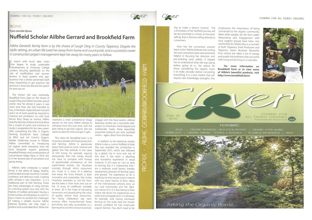 Journal for All Things Organic - Nuffield Scholar Ailbhe Gerrard and Brookfield Farm-Brookfield Farm