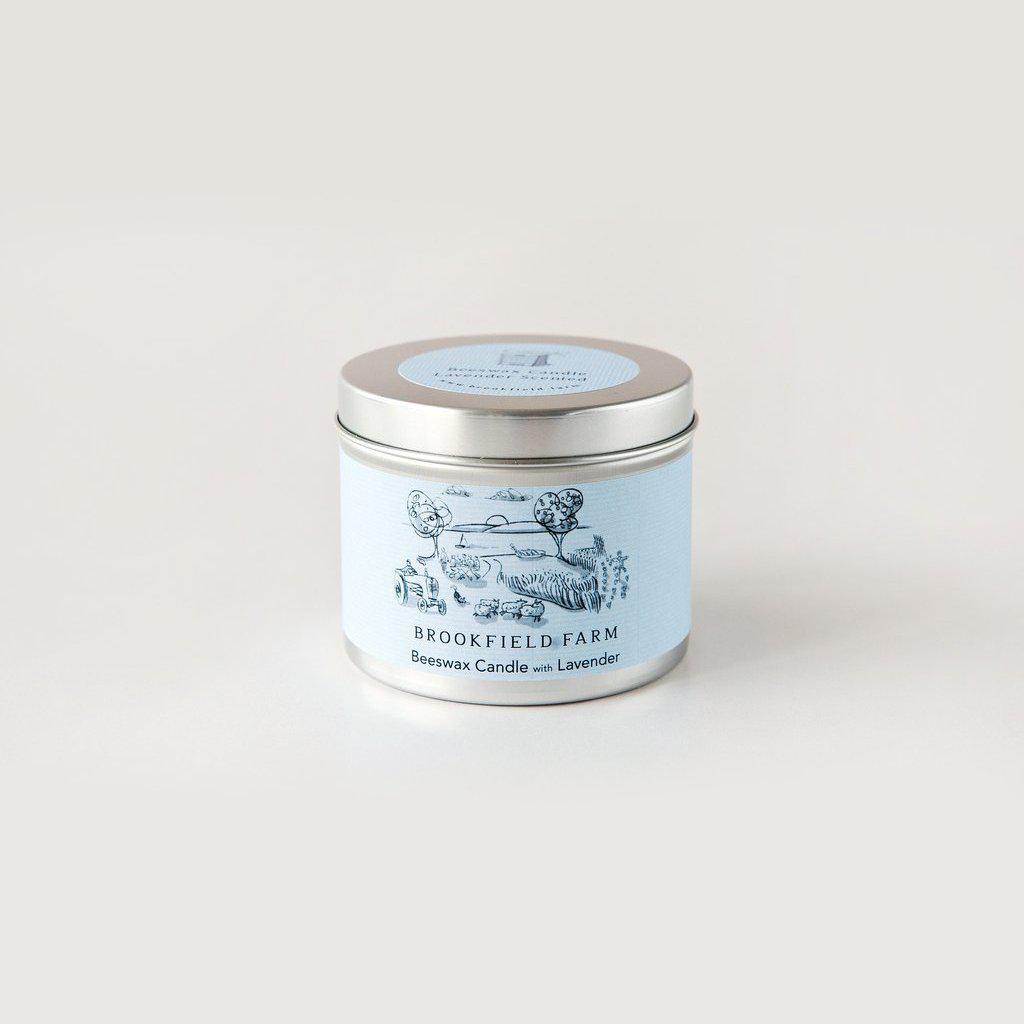 Beeswax candle tin. Natural or scented with essential botanical oils. - Brookfield Farm