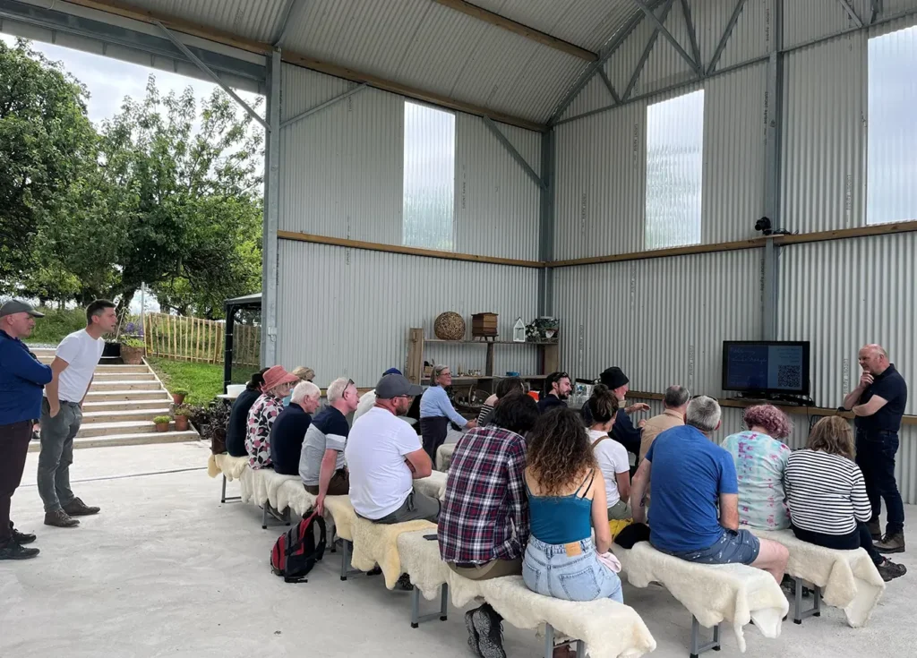 Group watching presentation