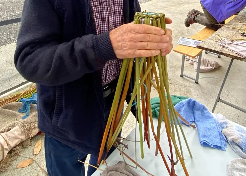 Close up of hand crafting